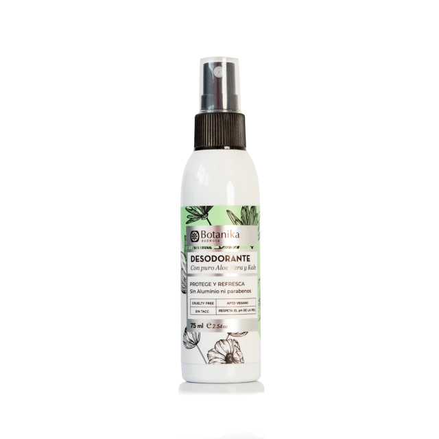 BOTANIKA DESODORANTE SPRAY ALOE VERA + KALE     X 75 ML